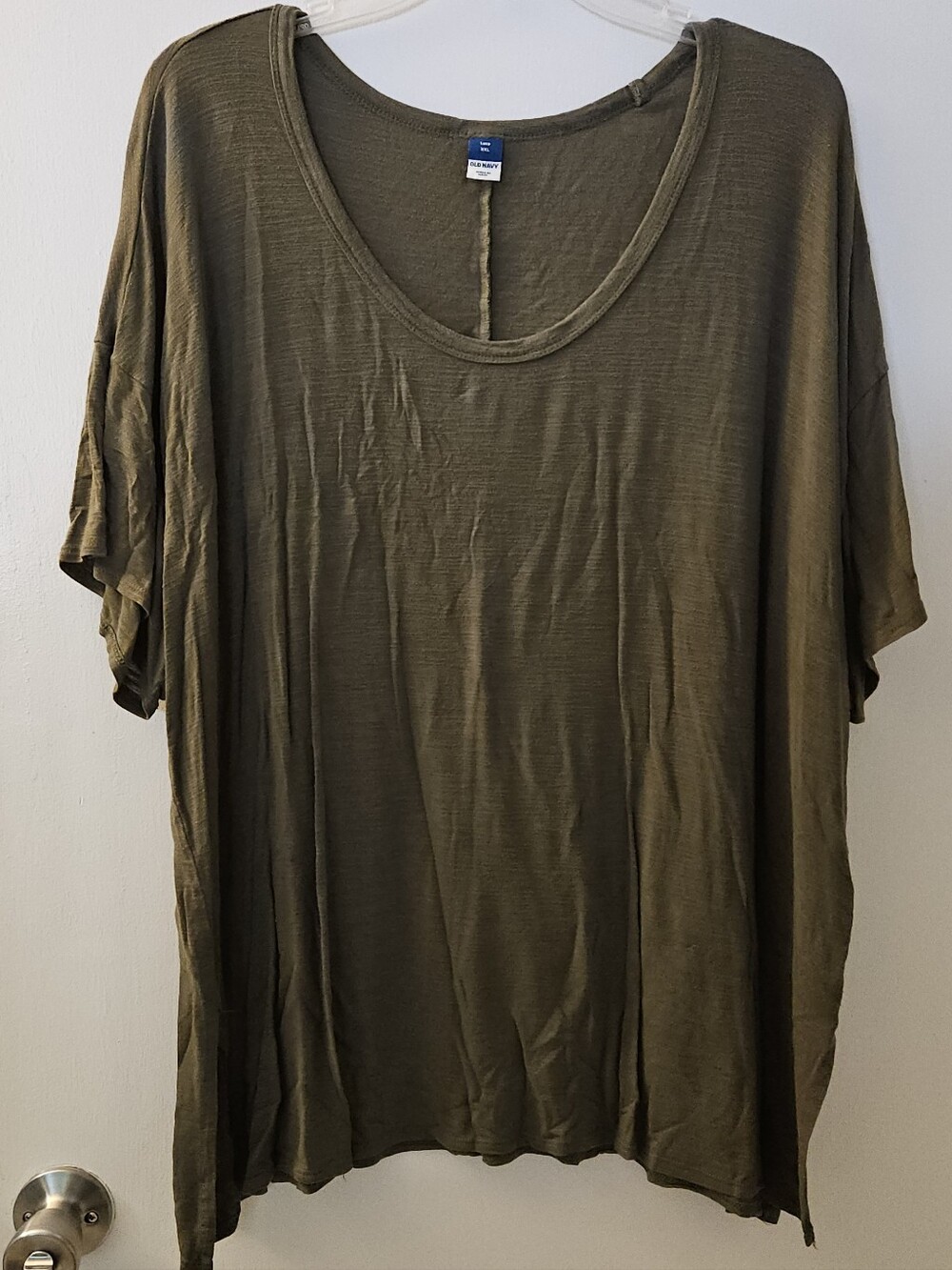 Old Navy Scoop Neck Short Sleeve Tee - Olive Green